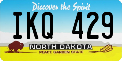 ND license plate IKQ429