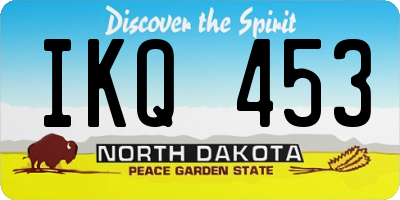 ND license plate IKQ453