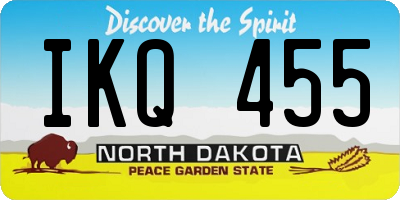 ND license plate IKQ455