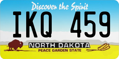 ND license plate IKQ459