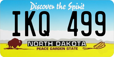ND license plate IKQ499