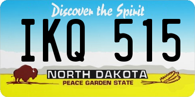 ND license plate IKQ515