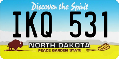 ND license plate IKQ531