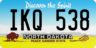ND license plate IKQ538