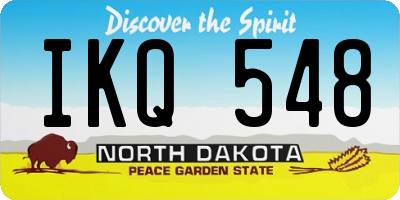 ND license plate IKQ548