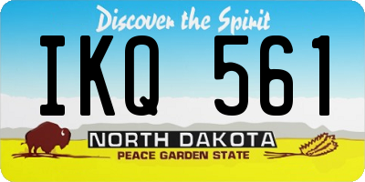 ND license plate IKQ561