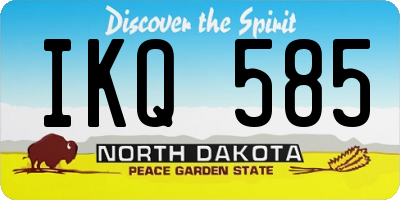 ND license plate IKQ585