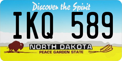 ND license plate IKQ589