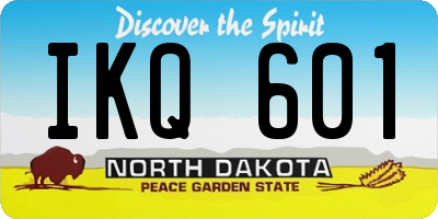 ND license plate IKQ601
