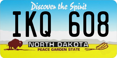 ND license plate IKQ608