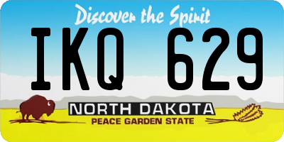 ND license plate IKQ629