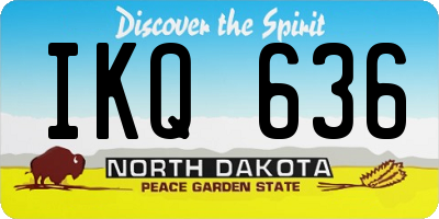 ND license plate IKQ636