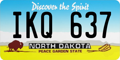 ND license plate IKQ637