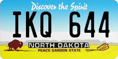 ND license plate IKQ644