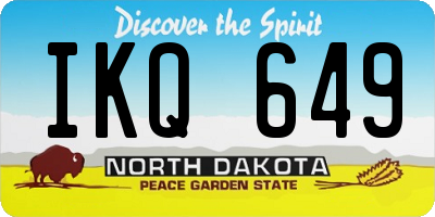 ND license plate IKQ649