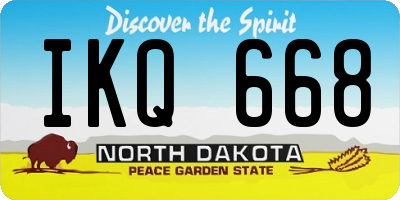 ND license plate IKQ668
