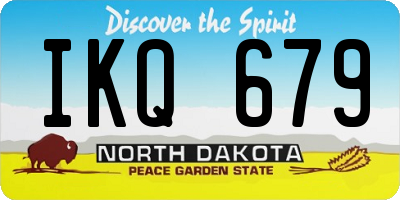 ND license plate IKQ679