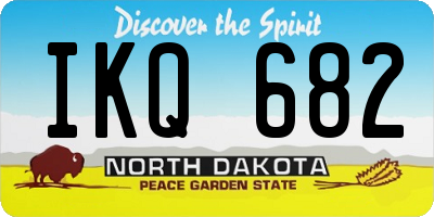 ND license plate IKQ682