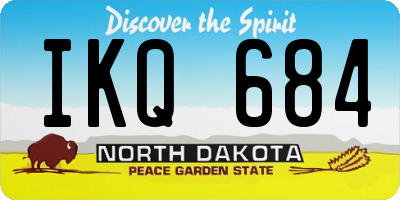 ND license plate IKQ684