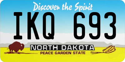 ND license plate IKQ693