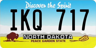 ND license plate IKQ717