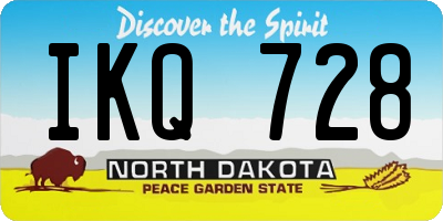 ND license plate IKQ728