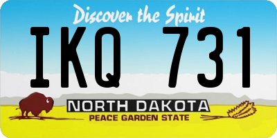 ND license plate IKQ731
