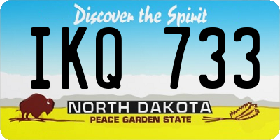 ND license plate IKQ733