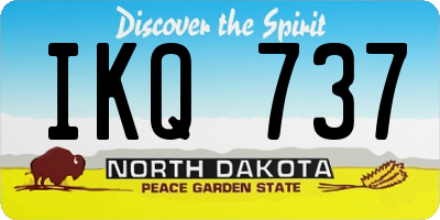 ND license plate IKQ737