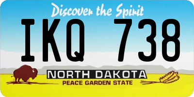 ND license plate IKQ738