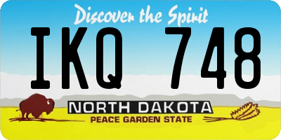 ND license plate IKQ748