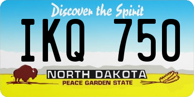 ND license plate IKQ750