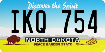 ND license plate IKQ754