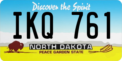 ND license plate IKQ761