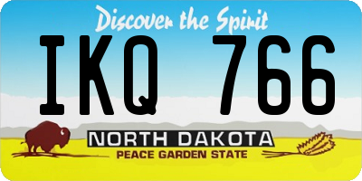 ND license plate IKQ766
