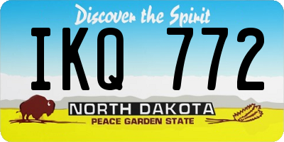 ND license plate IKQ772
