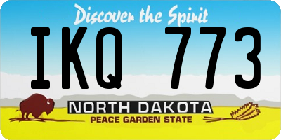 ND license plate IKQ773