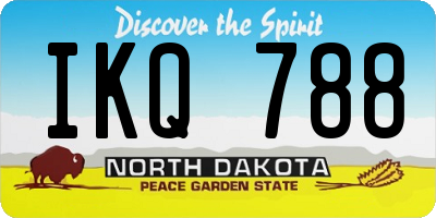 ND license plate IKQ788