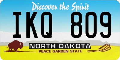 ND license plate IKQ809