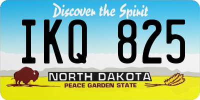 ND license plate IKQ825