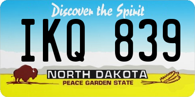 ND license plate IKQ839