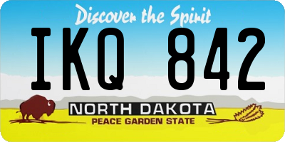 ND license plate IKQ842