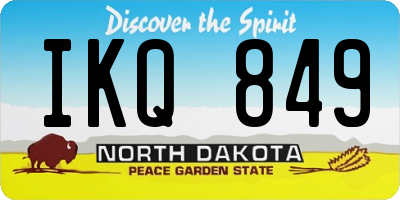 ND license plate IKQ849