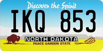 ND license plate IKQ853