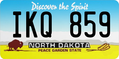 ND license plate IKQ859
