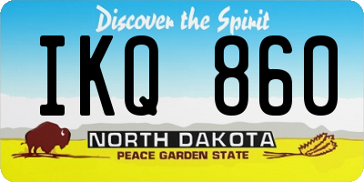 ND license plate IKQ860
