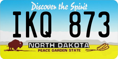ND license plate IKQ873