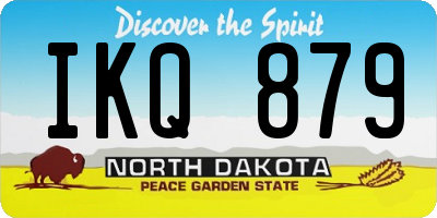 ND license plate IKQ879