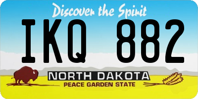 ND license plate IKQ882