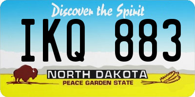 ND license plate IKQ883